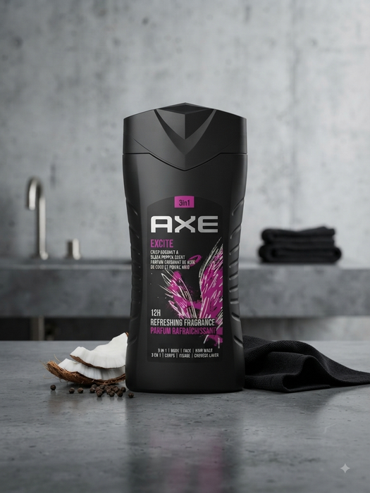 AXE Excite 3-in-1 Shower Gel – Refreshing & Energizing Body Care