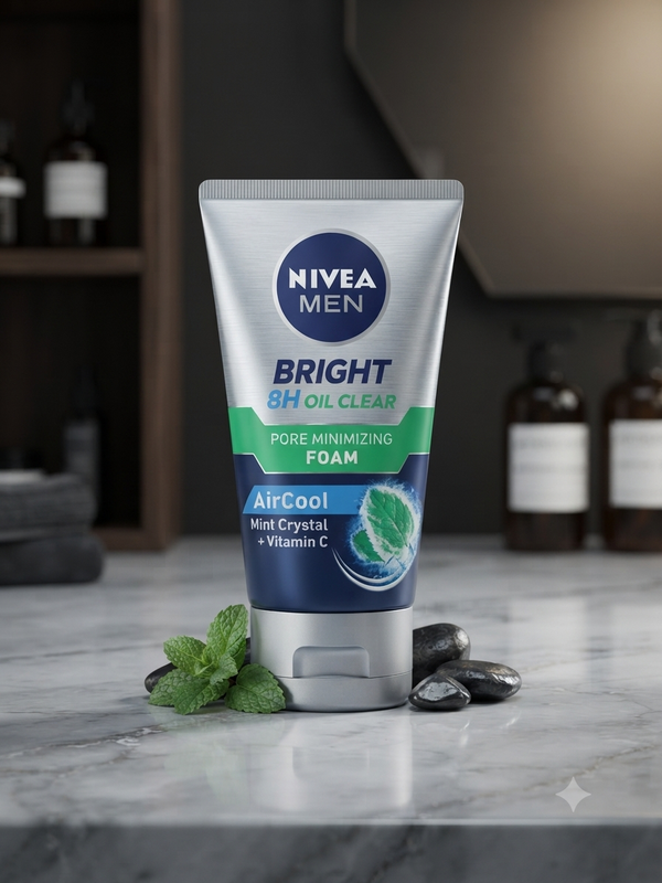 NIVEA MEN Bright 8H Oil Clear Pore Minimizing Foam