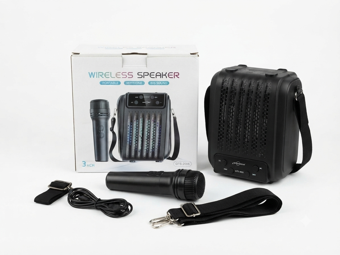 Portable Wireless Speaker with Microphone Set