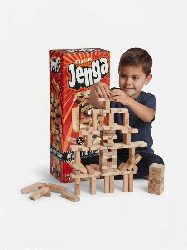 Classic Jenga Wooden Stacking Block Game