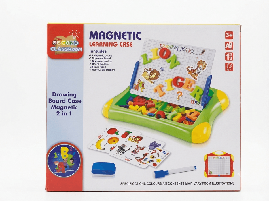 Magnetic Letter & Number Learning Case with Drawing Board