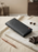 Premium Men's Black Faux Leather Long Wallet with Elegant Box and Accents