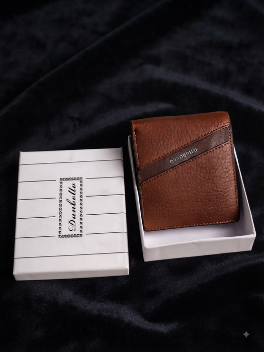 Dunbollu Premium Brown Leather Men's Wallet