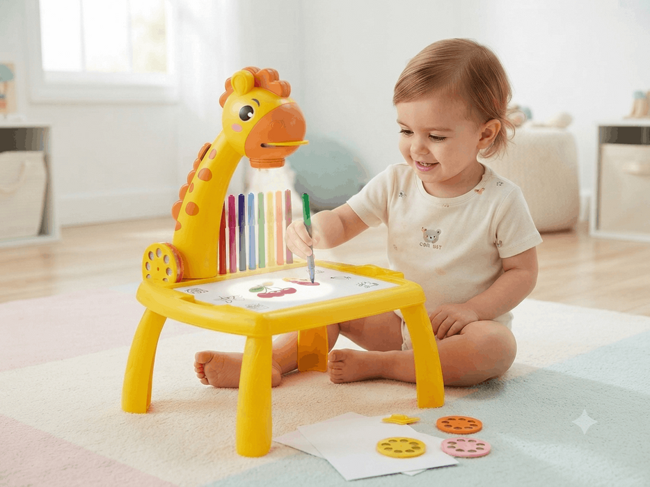 Giraffe Projection Painting Desk & Learning Table for Kids