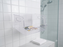 Wall-Mounted Clear Acrylic Bathroom Organizer Shelf with Towel Bar