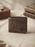 Premium Brown Leather Bi-Fold Wallet with Custom 'M' Monogram