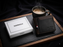Sakurayue Premium Two-Tone Leather Bifold Wallet with Accent Stripe