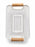 White Metal Mesh Basket with Wooden Handles