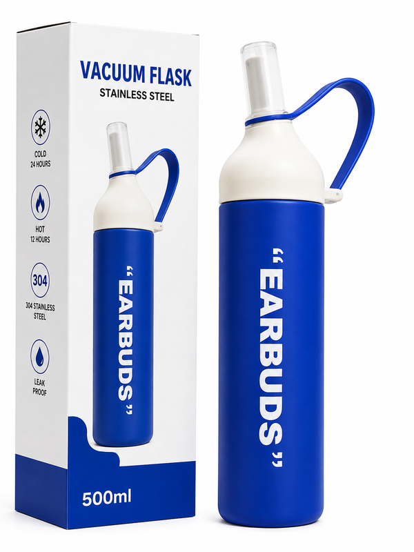 EARBUDS Stainless Steel Vacuum Flask Water Bottle