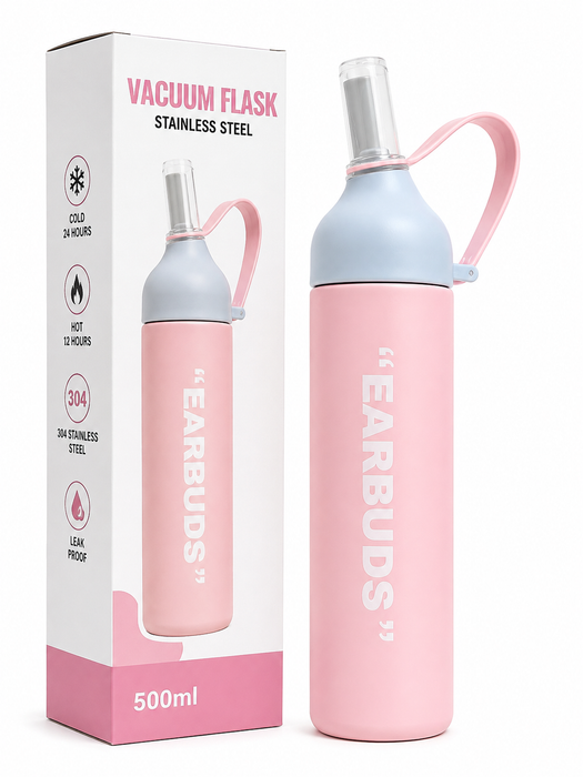 EARBUDS Stainless Steel Vacuum Flask Water Bottle