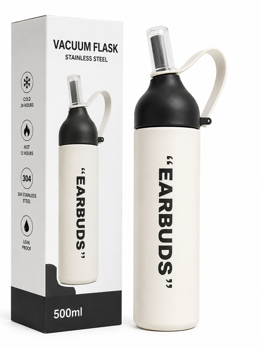 EARBUDS Stainless Steel Vacuum Flask Water Bottle