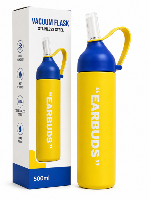 EARBUDS Stainless Steel Vacuum Flask Water Bottle