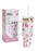 40oz Travel Tumbler with Handle & Straw – Floral Design