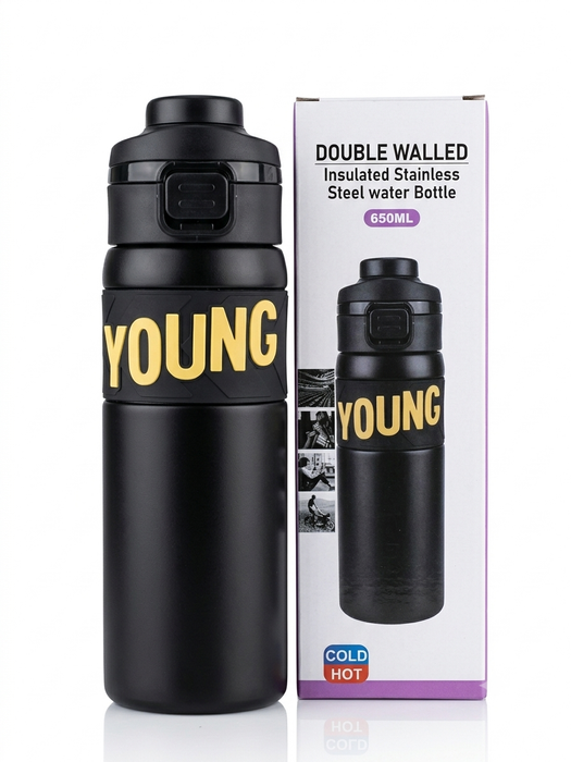 YOUNG Insulated Stainless Steel Water Bottle