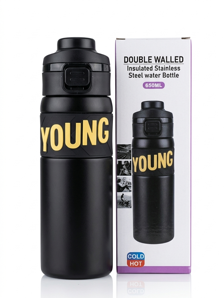 YOUNG Insulated Stainless Steel Water Bottle