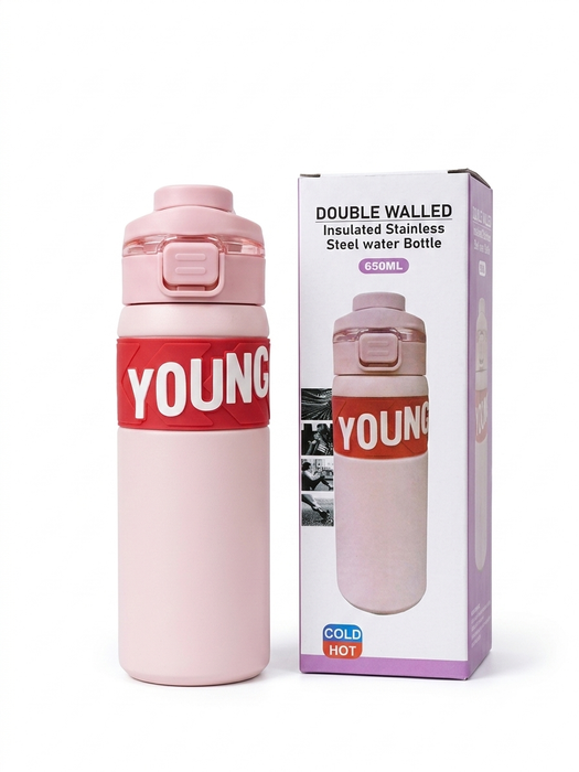 YOUNG Insulated Stainless Steel Water Bottle