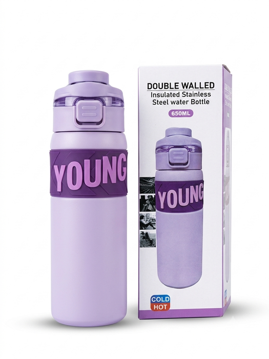 YOUNG Insulated Stainless Steel Water Bottle