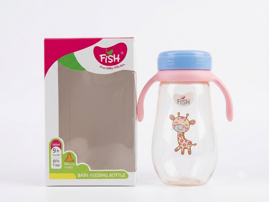 FISH BPA-Free Baby Feeding Bottle with Handles (360ml)