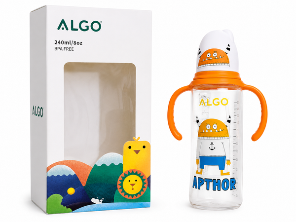 ALGO Baby Straw Sippy Feeder with Easy-Grip Handles