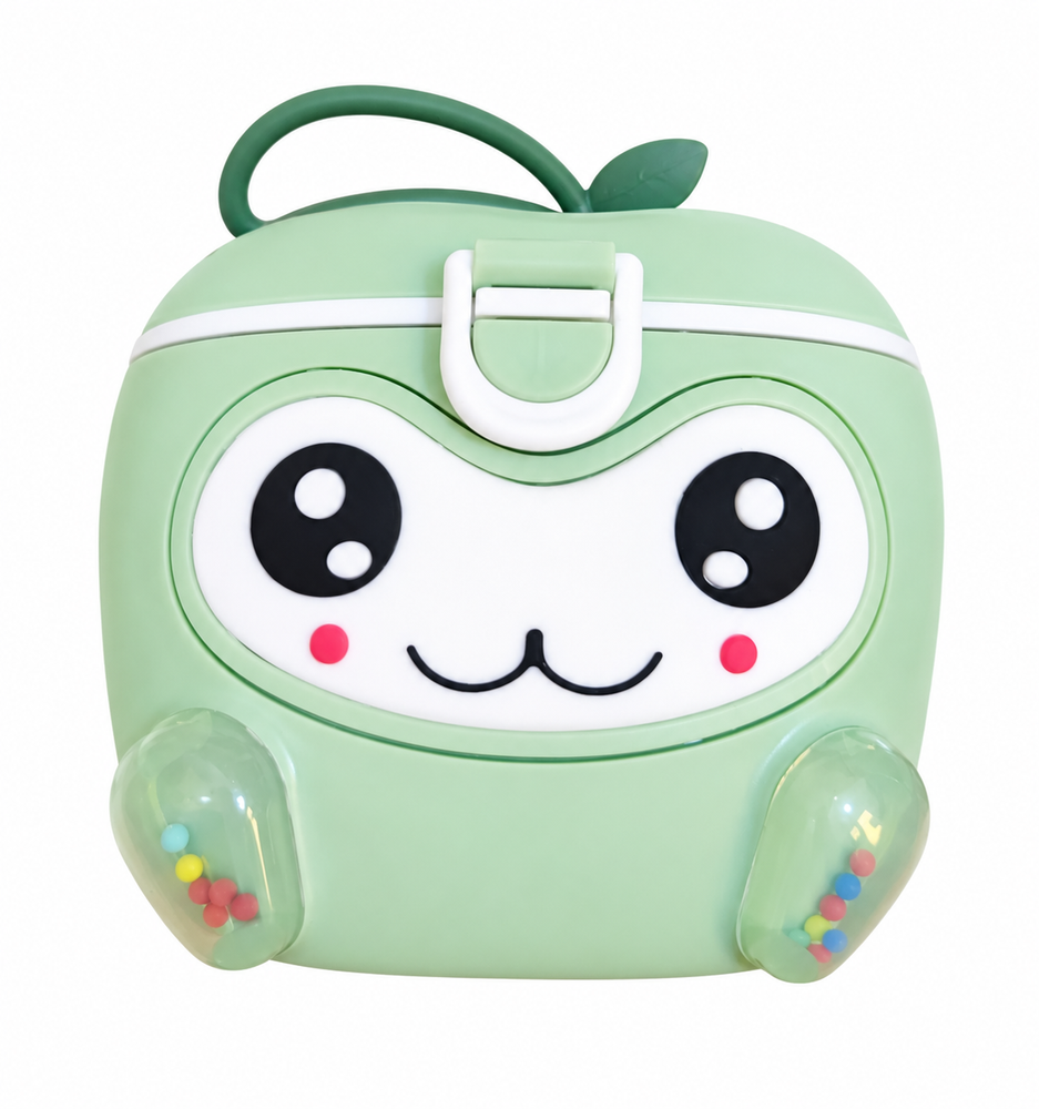 Cute Apple-Shaped Milk Powder Container with Spoon | Portable Baby Formula Dispenser