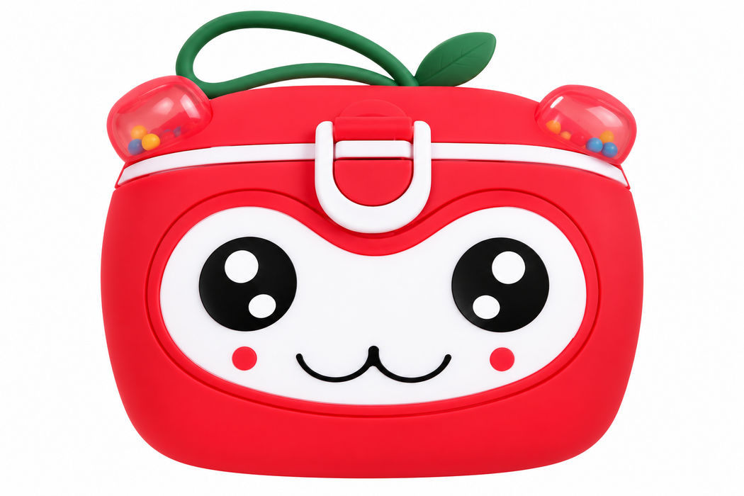 Cute Apple-Shaped Milk Powder Container with Spoon | Portable Baby Formula Dispenser