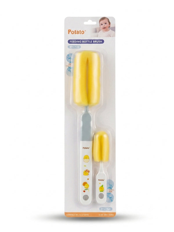 Potato Baby Feeding Bottle & Nipple Cleaning Brush Set