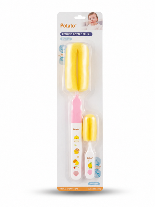 Potato Baby Feeding Bottle & Nipple Cleaning Brush Set