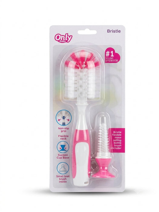 Baby Bristle 2-in-1 Bottle & Nipple Cleaning Brush Set