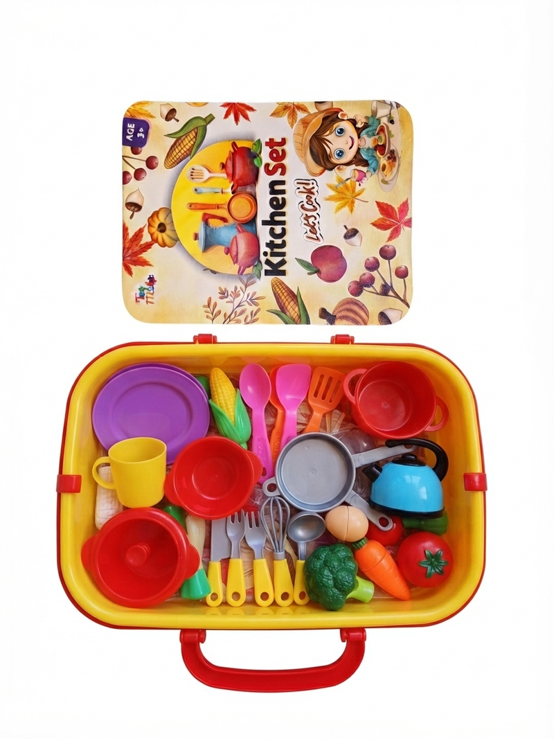 Toy Kitchen Set Basket