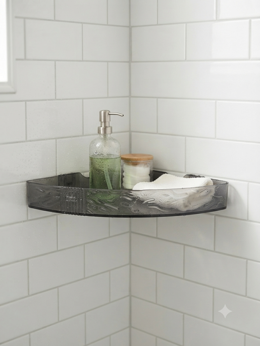 Wall-Mounted Corner Shower Caddy Organizer