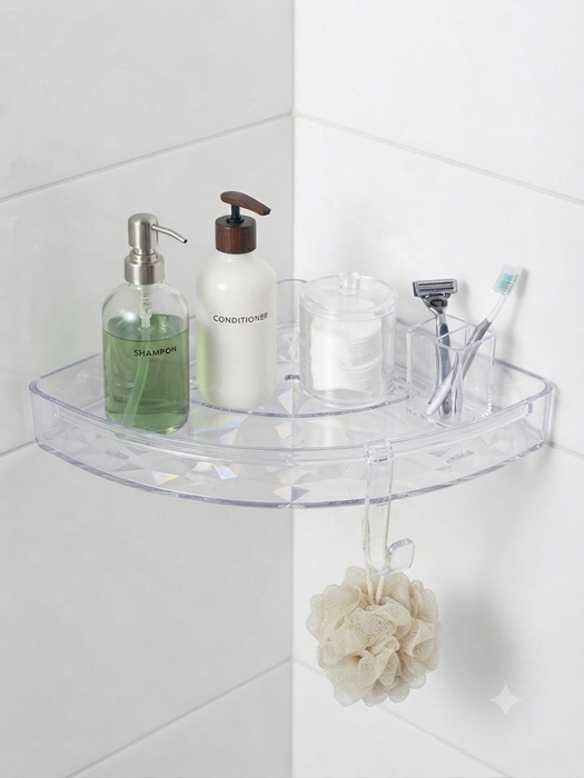 Wall-Mounted Corner Shower Caddy Organizer