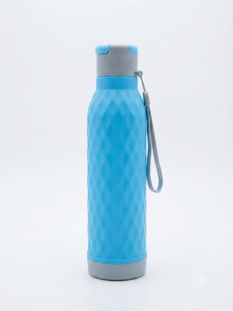 Insulated Textured Water Bottle with Carry Strap
