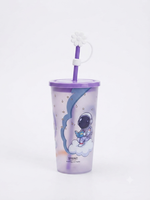Character-Themed Water Bottles (Sonic, Frozen, Astronaut, Panda & Floral)
