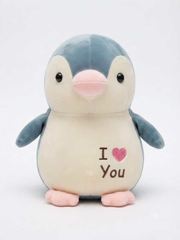 "Charming 'I Love You' Penguin Plush Collection