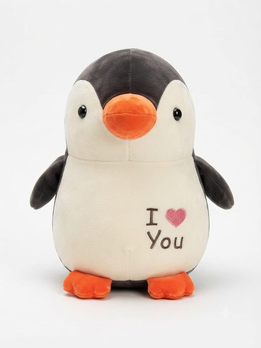 "Charming 'I Love You' Penguin Plush Collection