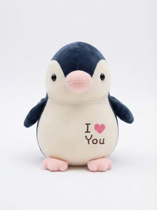 "Charming 'I Love You' Penguin Plush Collection