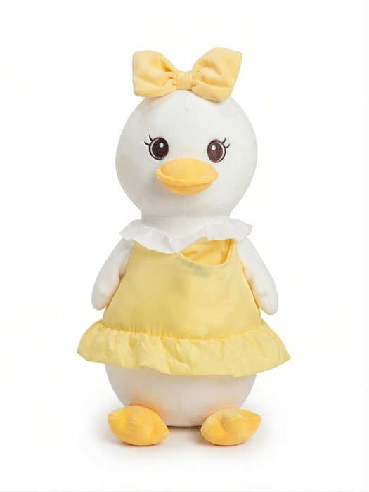 Plush Duckling Duo with Ruffled Dresses