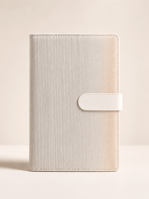 Classic Premium Fabric Notebook with Magnetic-Style Strap – Elegant Journal for Work, Study & Notes