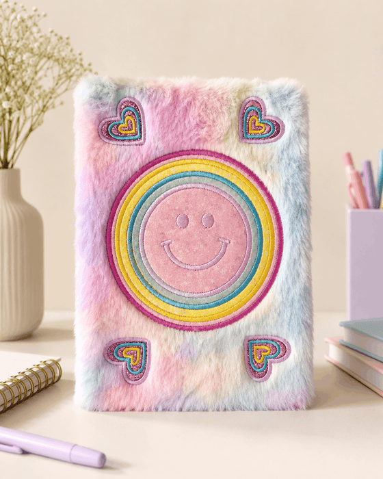 Cute Plush Cat Notebook with Soft Fur Cover – Premium Journal Diary for Writing & Notes