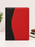 Premium A5 Leather Notebook with Red & Black Textured Cover – Elegant Journal for Writing, Office, Study & Daily Notes