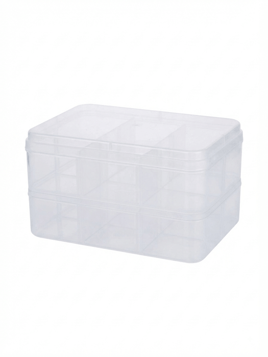 Multi-Layer Transparent Plastic Storage Box for Jewelry and Cosmetics