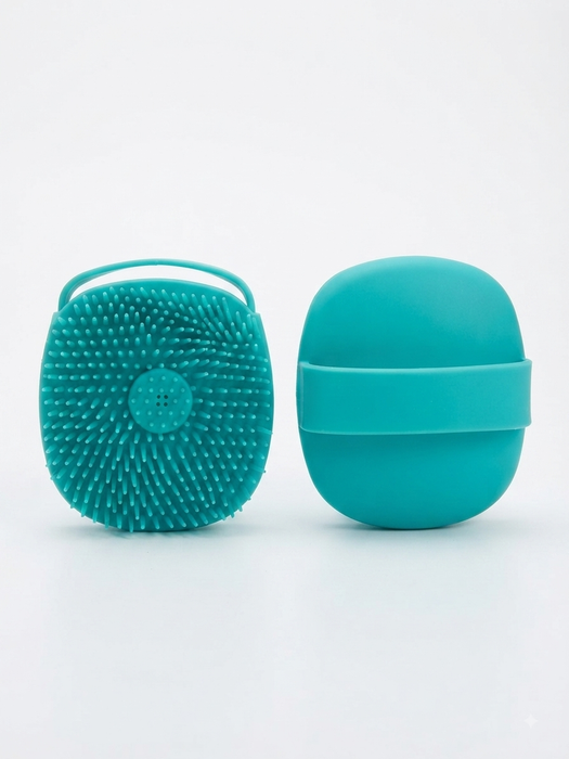 Soft Silicone Bath & Shower Body Brush Set with Soap Dispenser