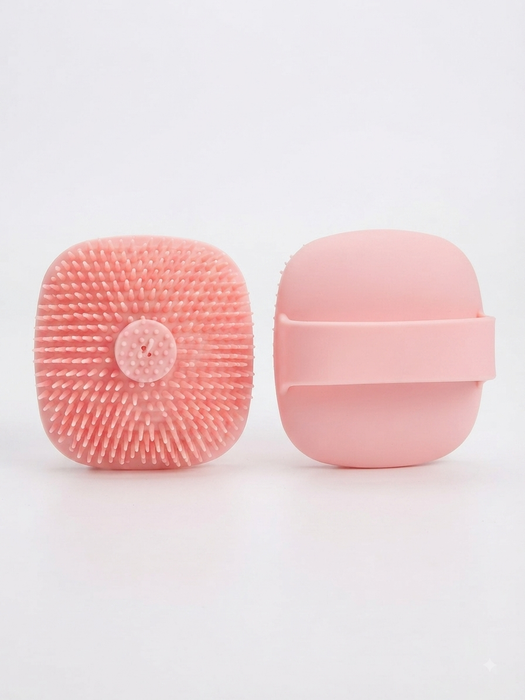 Soft Silicone Bath & Shower Body Brush Set with Soap Dispenser
