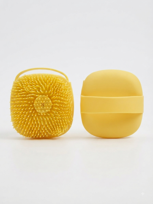Soft Silicone Bath & Shower Body Brush Set with Soap Dispenser