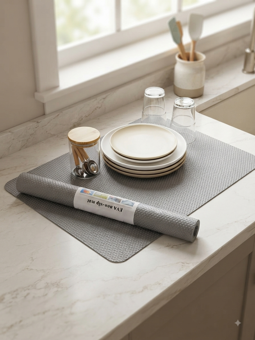 Waterproof EVA Non-Slip Mat Roll – Multipurpose Kitchen Shelf, Drawer, and Refrigerator Liner