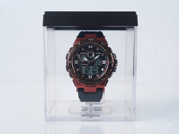 Lasika Water-Resistant Dual-Display Sports Watch