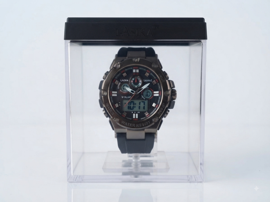 Lasika Water-Resistant Dual-Display Sports Watch